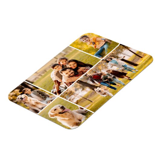 Einfache 5-FotoCollage Magnet (Linke Seite)