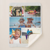 Einfache 5-FotoCollage Personalisiert Sherpadecke (Vorderseite)