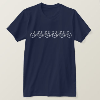 Einfache 5 weiße Fahrräder cool T-Shirt