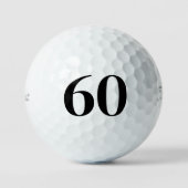 Einfache 60. Geburtstag Titleist Pro V1 Golfball (Vorderseite)