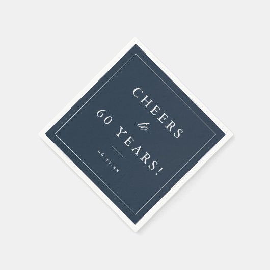 Einfache 60. Geburtstagsparty Serviette (Ecke)