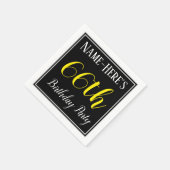 Einfache, 66. Geburtstagsparty mit Individuelle Na Serviette (Ecke)