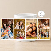 Einfache 6-Foto-Collage Kaffeetasse