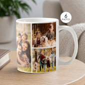 Einfache 6-Foto-Collage Kaffeetasse