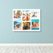 Einfache 6-FotoCollage Leinwanddruck (Insitu (Holzboden))