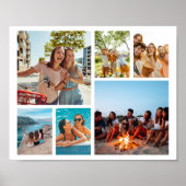 Einfache 6-FotoCollage Poster (Vorne)