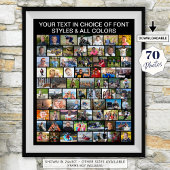Einfache 70-FotoCollage Personalisiert Poster