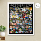 Einfache 70-FotoCollage Personalisiert Poster