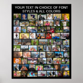 Einfache 70-FotoCollage Personalisiert Poster (Vorne)