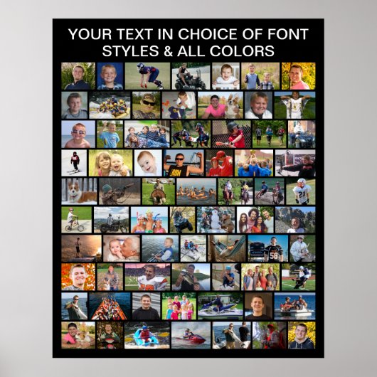 Einfache 70-FotoCollage Personalisiert Poster (Vorne)