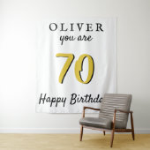 Einfache 70. Happy Birthday Party Hintergrund Wandteppich (Beispiel)