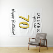 Einfache 70. Happy Birthday Party Hintergrund Wandteppich (Beispiel (Horizontal))