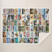 Einfache 72 Rectangle Foto Collage benutzerdefinie Sherpadecke (Vorderseite (Horizontal))