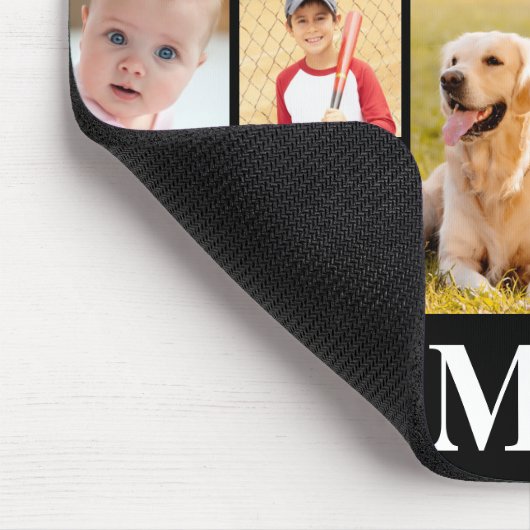 Einfache 7-Collage Monogram benutzerdefiniert Mousepad (Ecke)