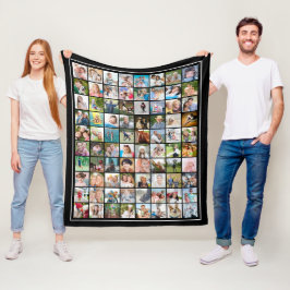 Einfache 80-Bild-Collage Vorlage Ihre Farbe Fleecedecke