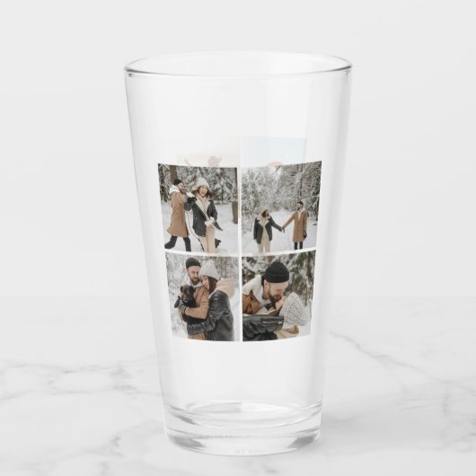 Einfache 8-Foto-Collage Glas (Rückseite)