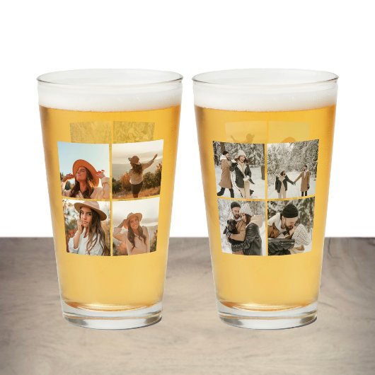 Einfache 8-Foto-Collage Glas