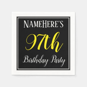 Einfache, 97. Geburtstagsparty mit Individuelle Na Serviette