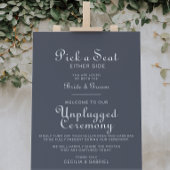 Einfache Abend Boho Hochzeit Unplugged Zeremonie Poster
