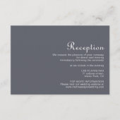 Einfache Abend Boho Hochzeitsempfang Begleitkarte (Vorderseite)