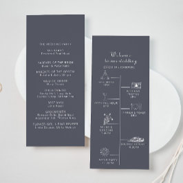 Einfache Abend Boho Timeline Hochzeit Programm