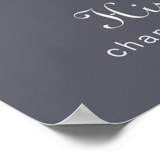 Einfache Abend Boho Wedding Bar Menu Poster (Ecke)