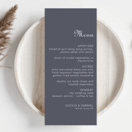 Einfache Abend Boho Wedding Menu Card Menükarte