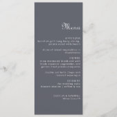Einfache Abend Boho Wedding Menu Card Menükarte (Vorderseite)
