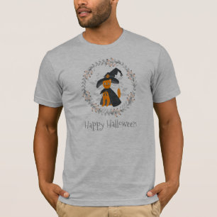 Einfache, aber elegante Halloween-Katze   Shirt