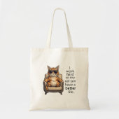 Einfache, aber erfreuliche Cat Boss Tote Tasche (Vorne)