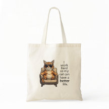 Einfache, aber erfreuliche Cat Boss Tote Tasche