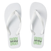 Einfache, aber klassische Verbindung von Flip Flop Badesandalen (Fußbett)