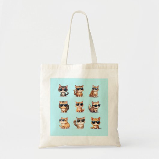 Einfache, aber schöne Katze Design Toag Tragetasche (Vorne)