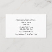 Einfache Abrisskarten Visitenkarte (Rückseite)