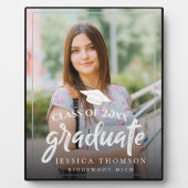 Einfache Abschluss-Ankündigung der Klasse 2023 Fot Fotoplatte (Vorderseite)