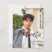 Einfache Abschluss-Einladung (Vorderseite)