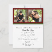 Einfache Abschluss-Einladung (Rückseite)