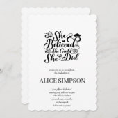 Einfache Abschluss-Einladung Einladung (Vorne/Hinten)