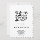 Einfache Abschluss-Einladung Einladung (Vorderseite)