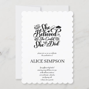 Einfache Abschluss-Einladung Einladung