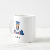 Einfache Abschluss-Feier Kaffee Tasse (Vorderseite Links)