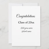 Einfache Abschluss Gratulationen minimalen Zusatz  Einladung (Vorderseite)