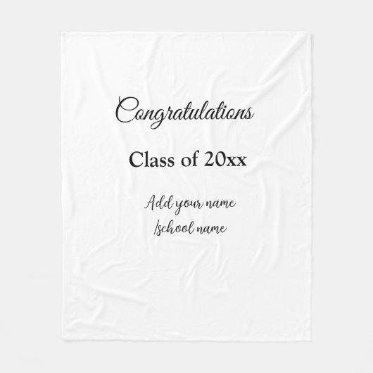 Einfache Abschluss Gratulationen minimalen Zusatz Fleecedecke (Vorderseite)