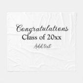 Einfache Abschluss Gratulationen minimalen Zusatz Fleecedecke (Vorderseite (Horizontal))