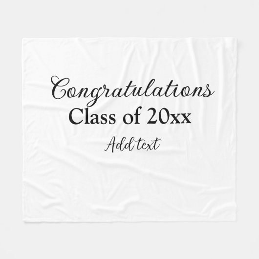 Einfache Abschluss Gratulationen minimalen Zusatz  Fleecedecke (Vorderseite (Horizontal))