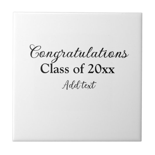 Einfache Abschluss Gratulationen minimalen Zusatz  Fliese (Vorderseite)