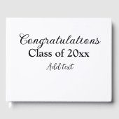 Einfache Abschluss Gratulationen minimalen Zusatz  Gästebuch (Vorderseite)