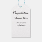 Einfache Abschluss Gratulationen minimalen Zusatz  Geschenkanhänger (Rückseite)