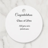 Einfache Abschluss Gratulationen minimalen Zusatz  Geschenkanhänger (Rückseite)