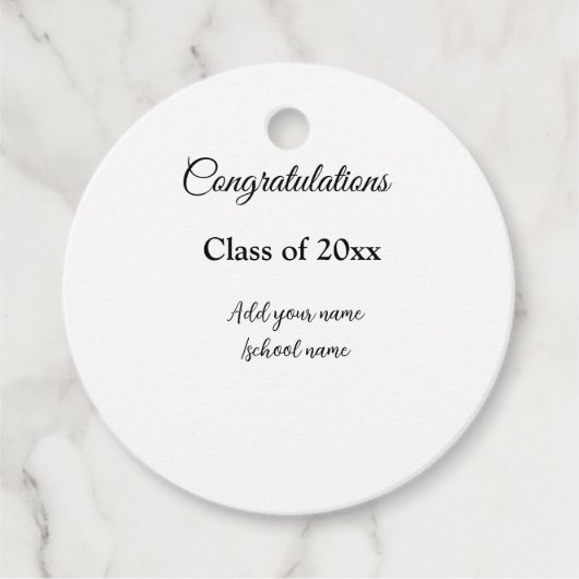 Einfache Abschluss Gratulationen minimalen Zusatz  Geschenkanhänger (Vorderseite)